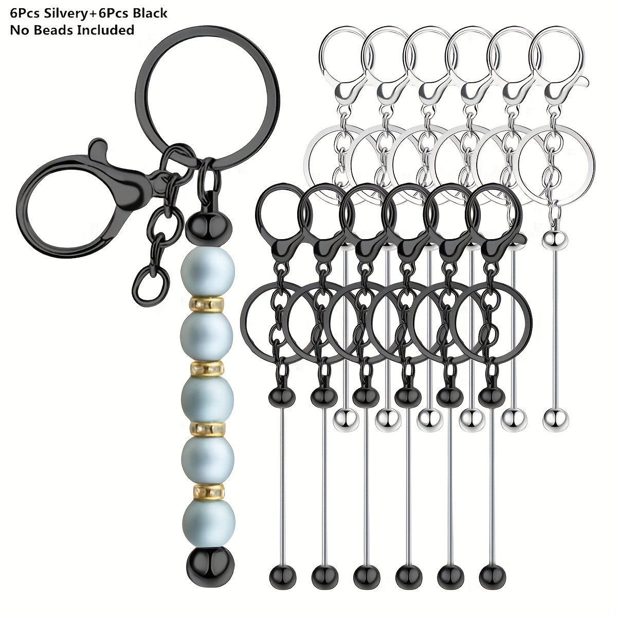 Home Decor Essentials - 12 adet Ekonomik Narin Boş Anahtarlık
