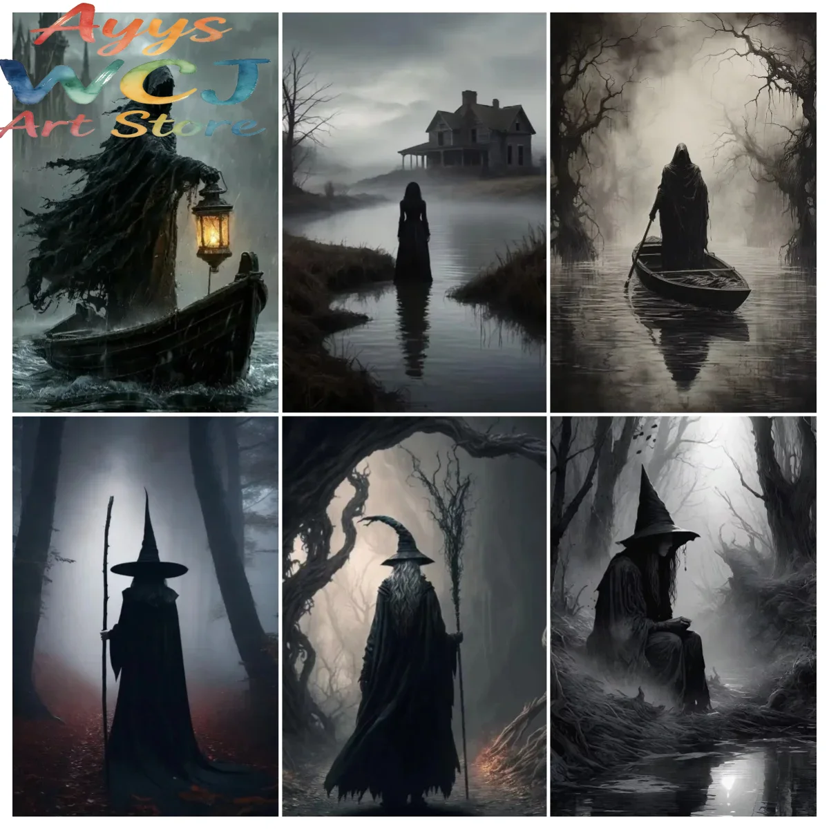 Home Decor Gothic - Karanlık Akademi Sanatı Cadı Şeytan Posteri