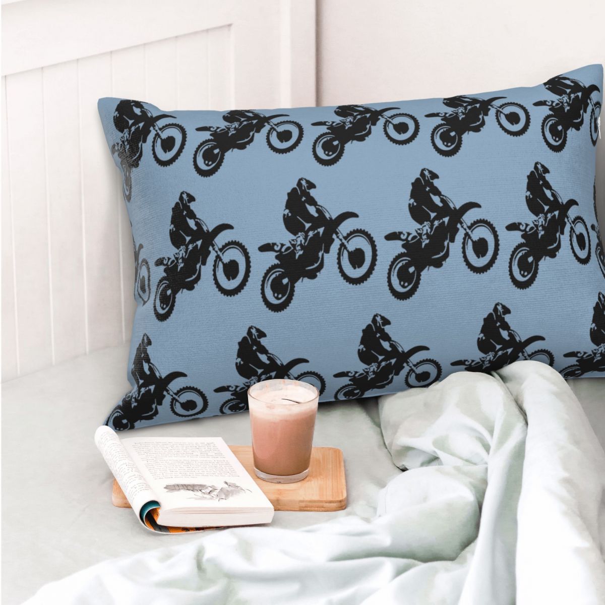 Home Decor Vector - Moto X Dirt Bike Monotone Vektör