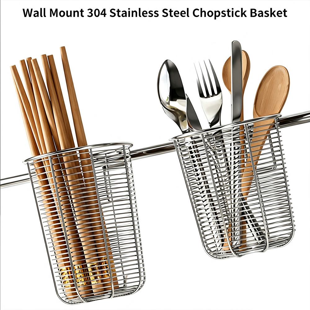 Woven Wall Basket - Duvara Monte 304 Paslanmaz Çelik Mutfak
