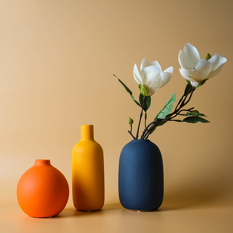 Home Decor Aesthetic Pinterest - İskandinav seramik vazo düz renk basit