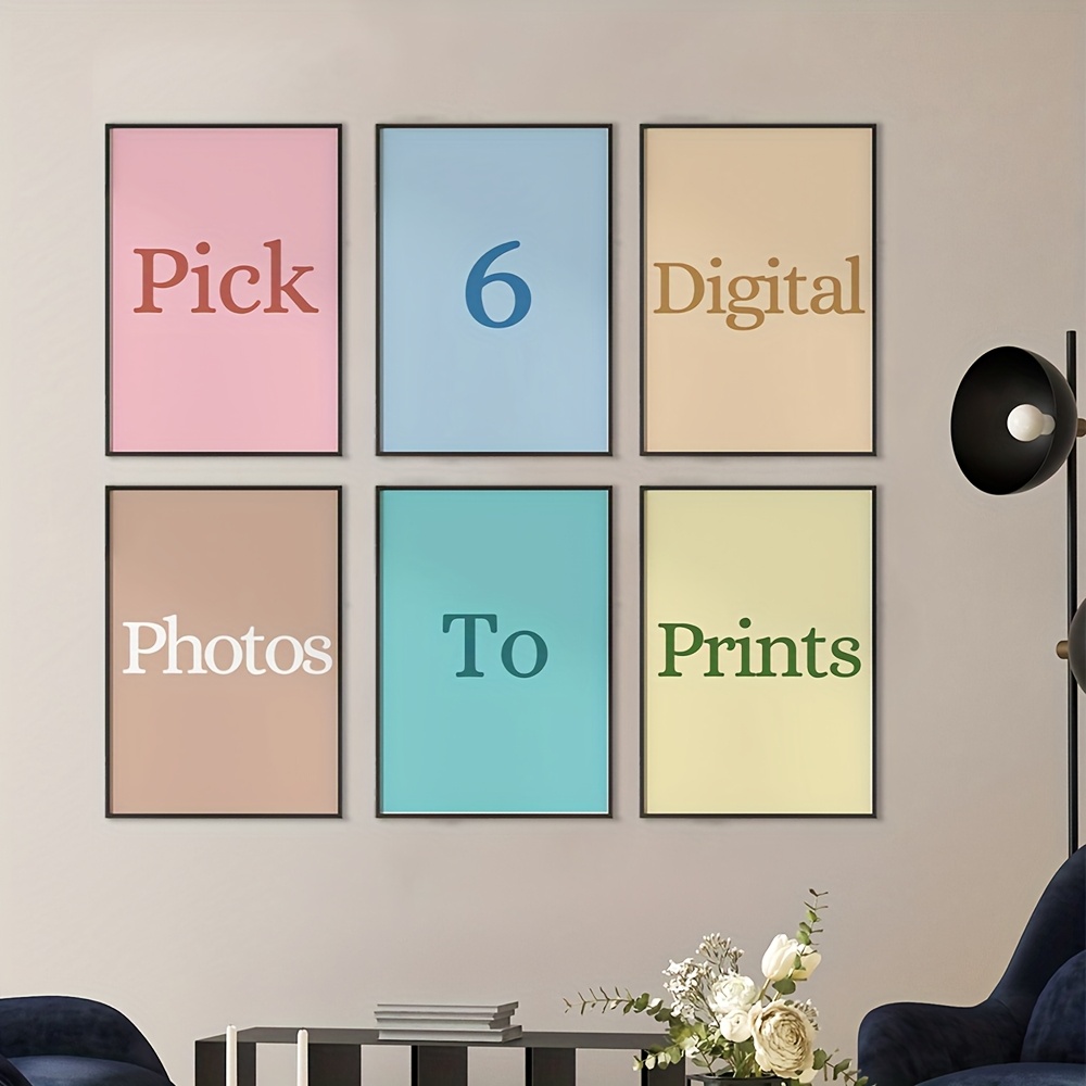 Home Decor Theme - 6 adet/takım Kişiselleştirilmiş Özel Kanvas Baskı