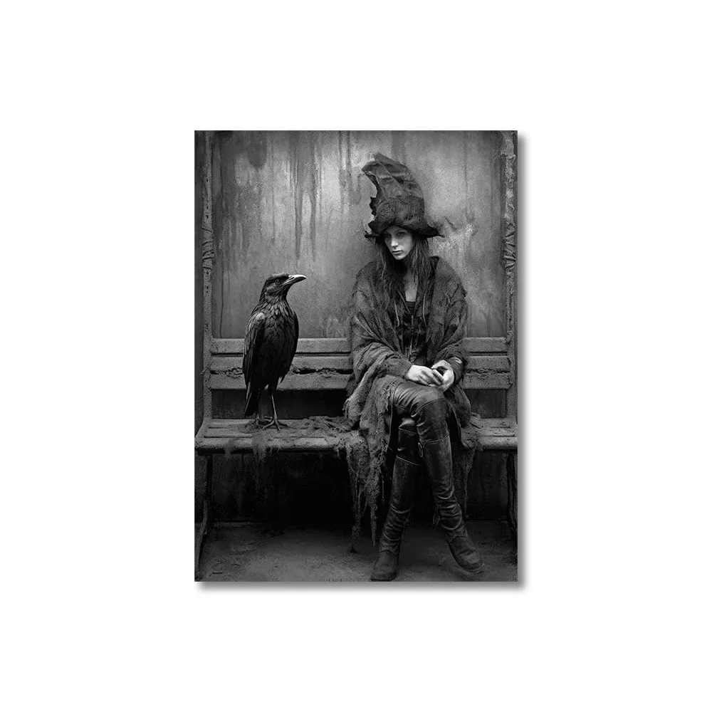 Home Decor Gothic - Koyu Akademi Gotik Cadı Şeytan Karga