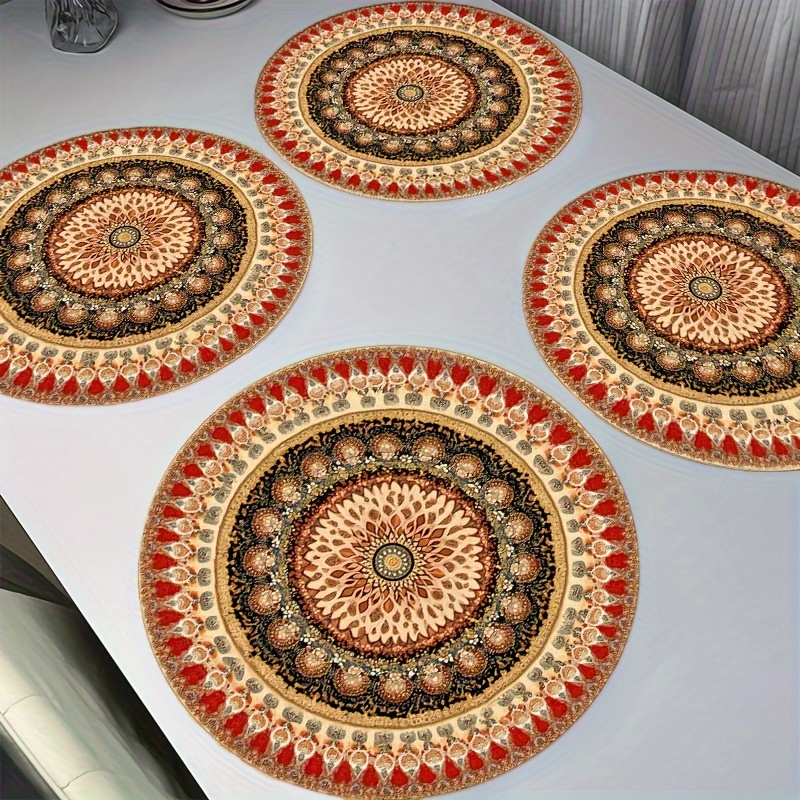 Home Decor Manufacturers - VIKAMA 4PC Egzotik Mandala Sanat Placemats