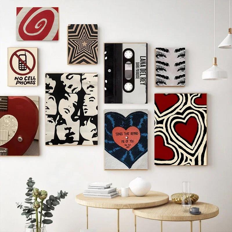 Home Decor Aesthetic Pinterest - Posterler Y2K Rock Tarzı Tuval Boyama