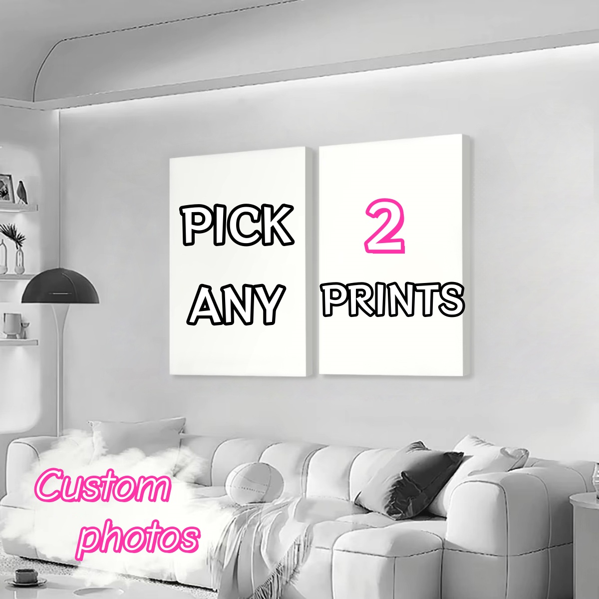Home Decor Aesthetic Pinterest - 2/3/4/5/6 adet Özel Kanvas Baskı Kişiselleştirilmiş