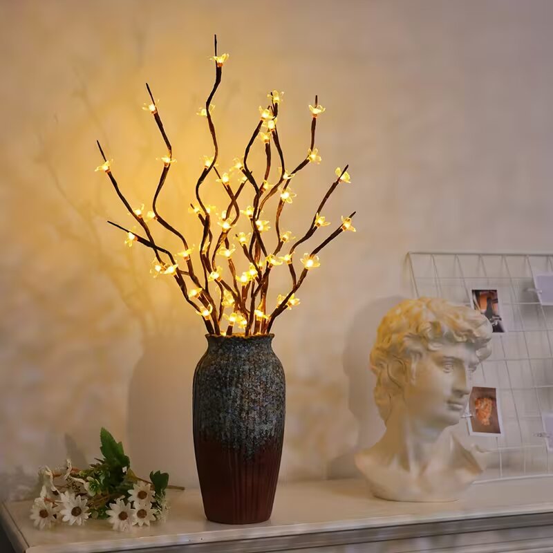 Home Decor Outdoor - 1/2 adet 20LED kiraz çiçeği ağacı