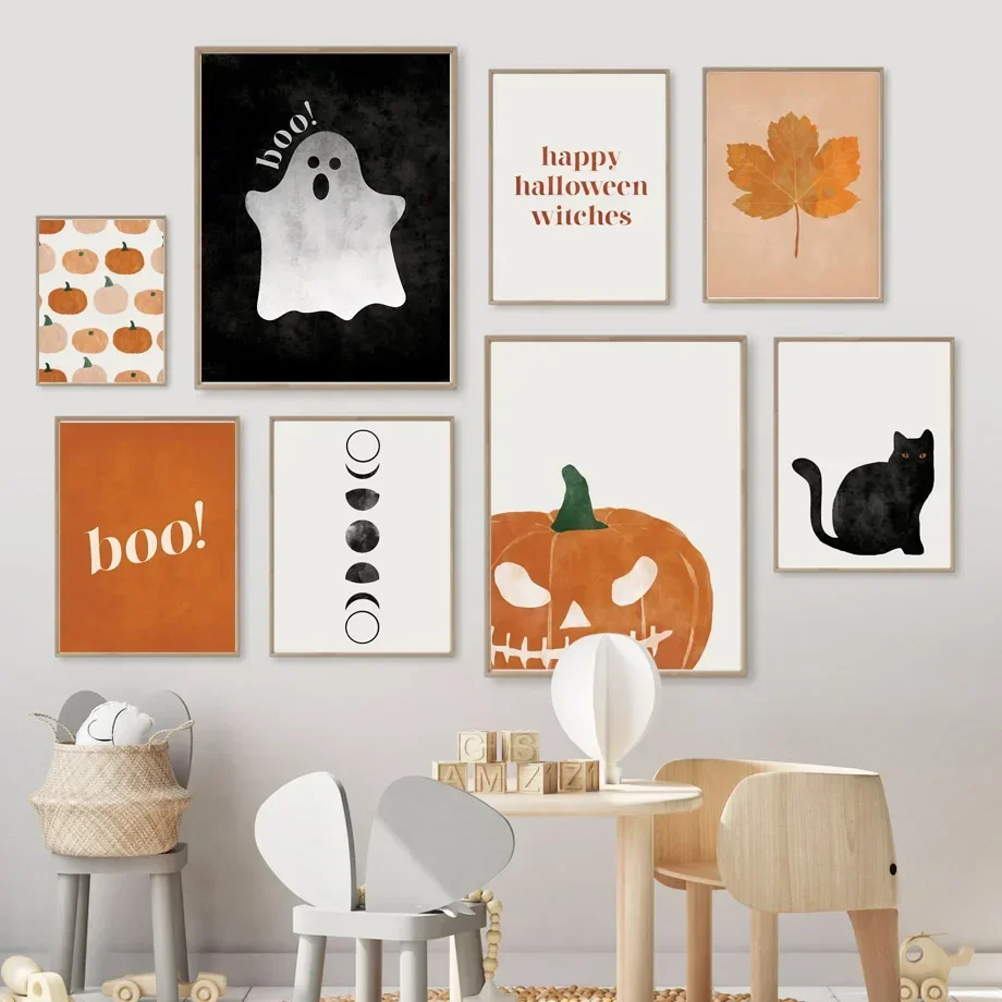Home Decor Essentials - Kedi Cadılar Bayramı Soul Kabak duvar