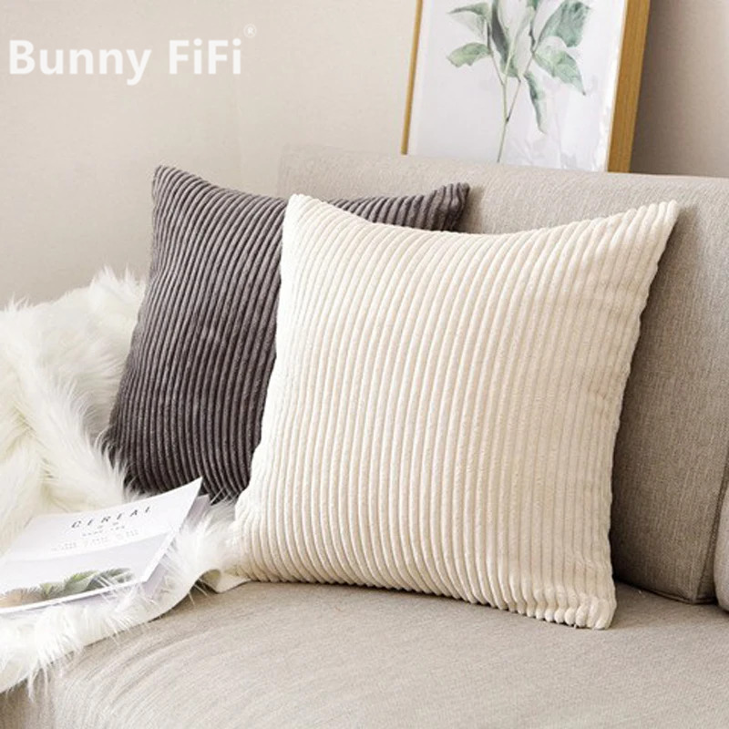 Home Decor Aesthetic Pinterest - Kadife çizgili minder örtüsü 30x50/40/45/50/55/60cm yumuşak