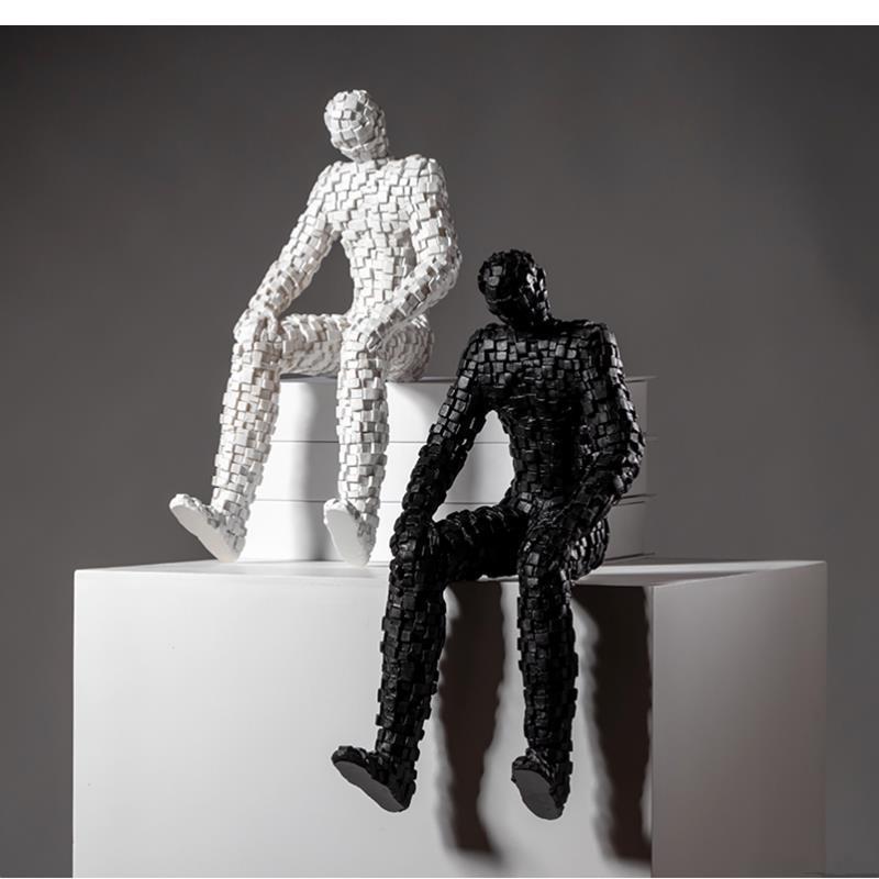 Abstract Sculpture Resin - Mozaik Figürler Heykel Soyut Sanat Süsleme