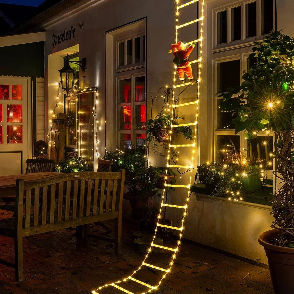 Noel baba ev için LED merdiven - Home Decor Xmas Tree incelemesi ve fiyatı