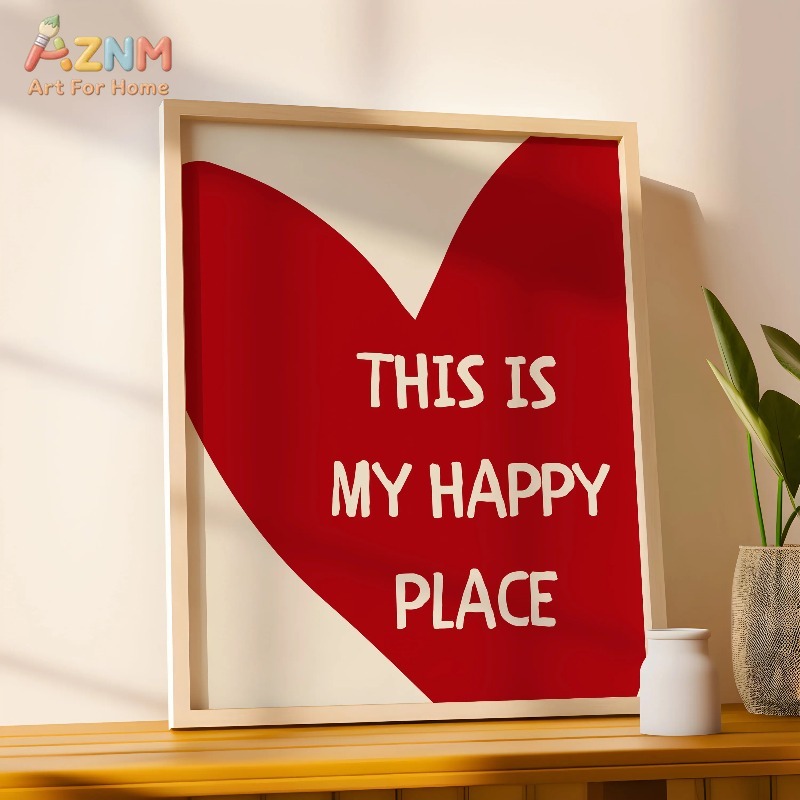 Burası Benim Mutlu Yerim Sanat - Home Decor Minimal incelemesi ve fiyatı