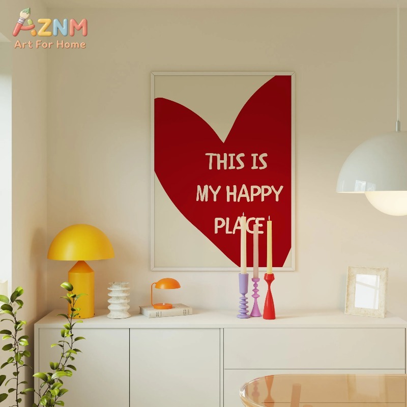 Burası Benim Mutlu Yerim Sanat - Home Decor Minimal incelemesi ve fiyatı