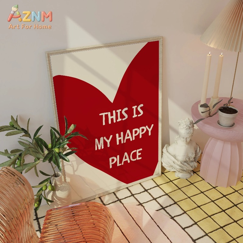 Burası Benim Mutlu Yerim Sanat - Home Decor Minimal incelemesi ve fiyatı