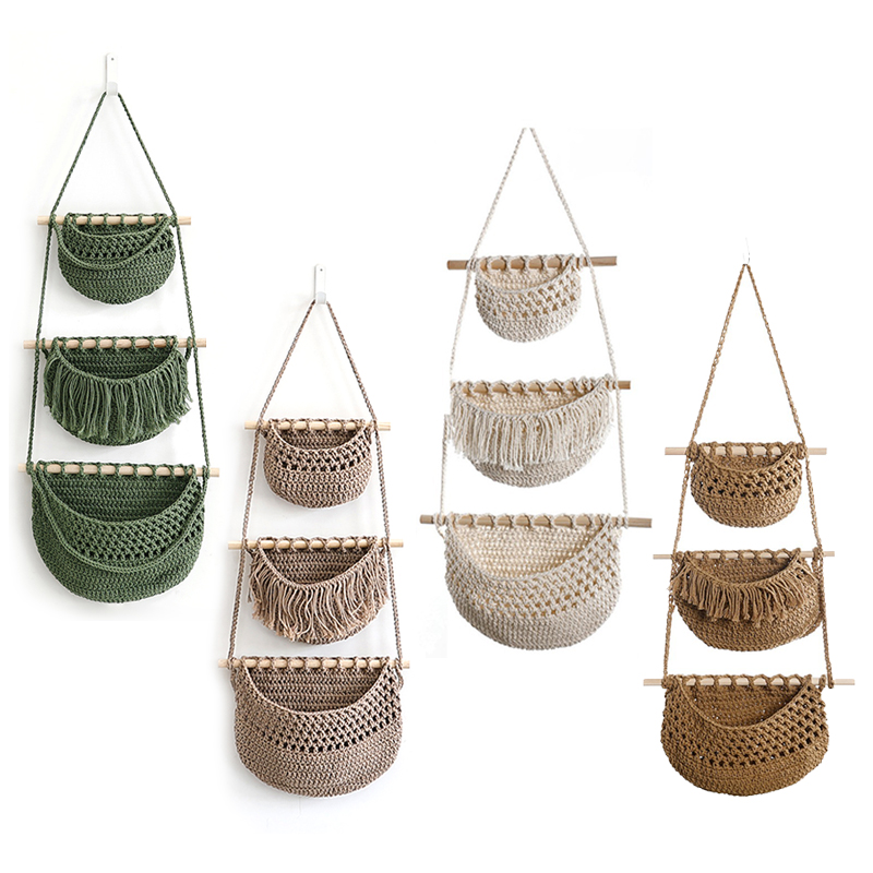 El Dokuması Pamuk Halat 3 Katl - Woven Wall Basket incelemesi ve fiyatı
