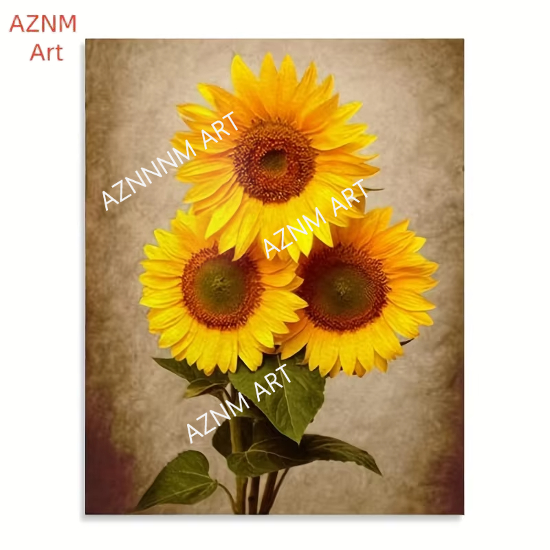 1/3 adet Deco ayçiçeği tuval d - Home Decor Minimal incelemesi ve fiyatı