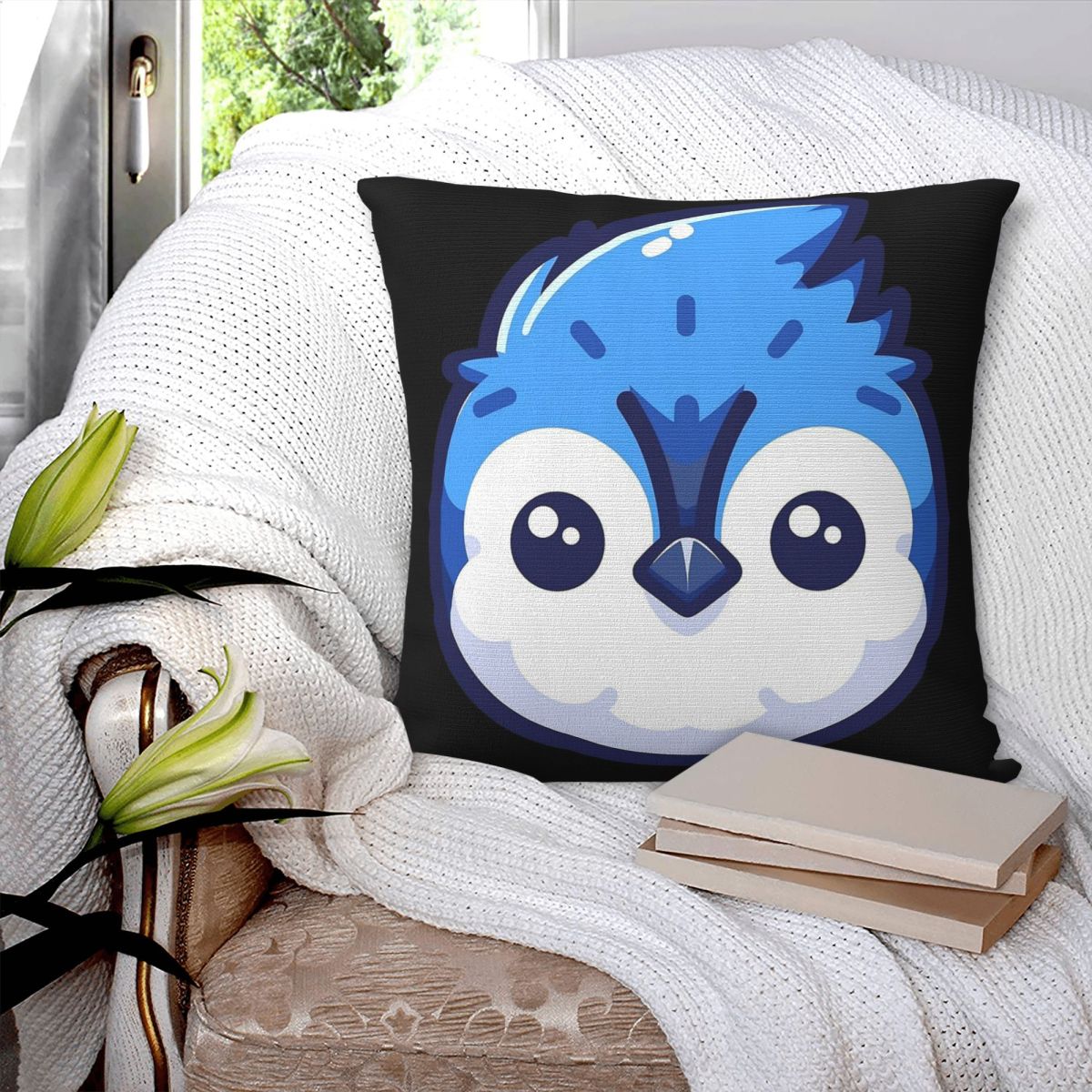 Sevimli Vektör Mavi Jay Yüz Ka - Home Decor Vector incelemesi ve fiyatı