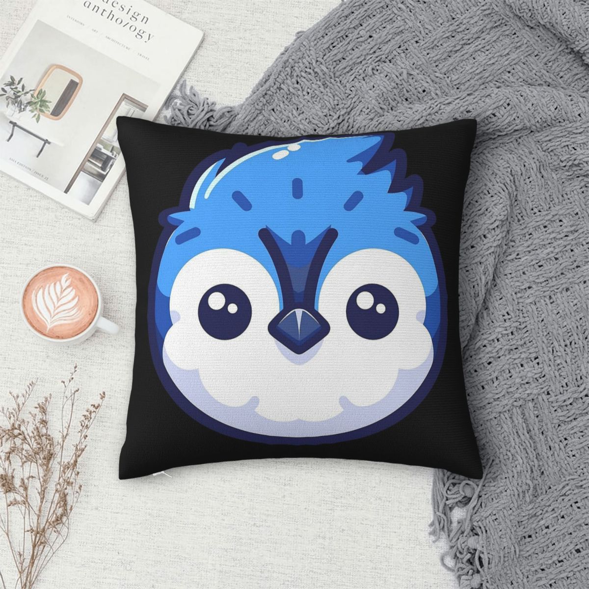 Sevimli Vektör Mavi Jay Yüz Ka - Home Decor Vector incelemesi ve fiyatı