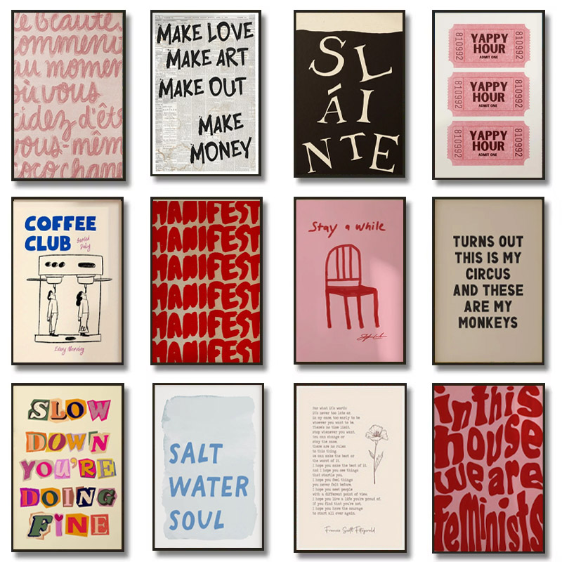1 adet Basit Trendy Metin Bask - Home Decor Aesthetic Pinterest incelemesi ve fiyatı