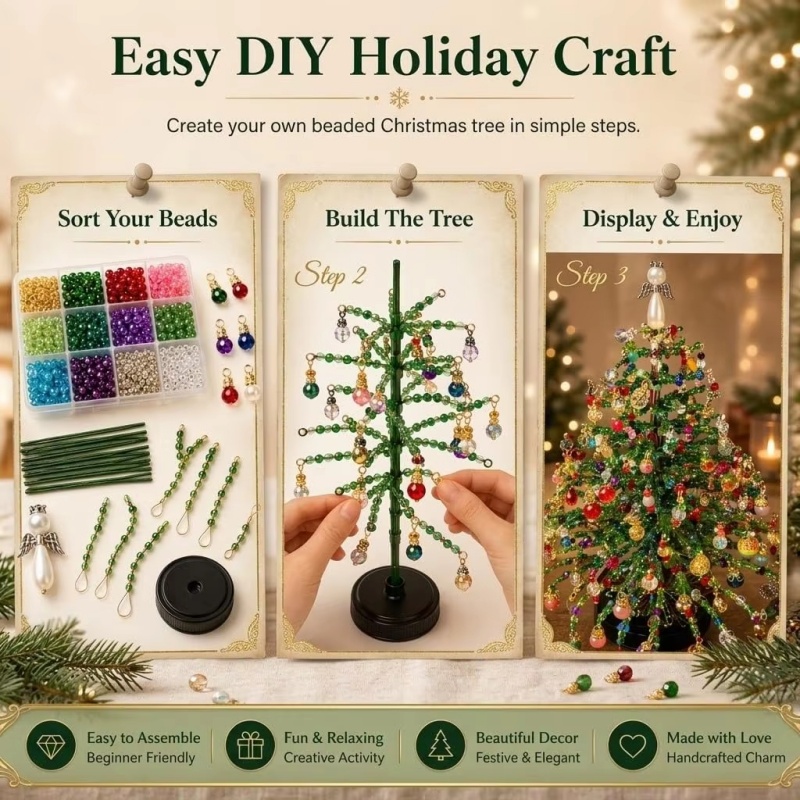 Kristal Boncuklu ve LED Işıklı - Home Decor Xmas Tree incelemesi ve fiyatı