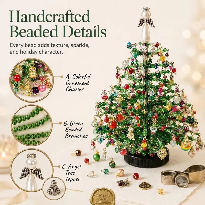 Kristal Boncuklu ve LED Işıklı - Home Decor Xmas Tree incelemesi ve fiyatı