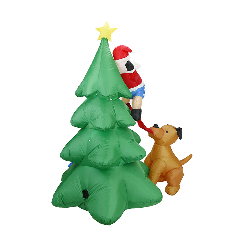 6.5ft Şişme Noel Baba Köpekle  - Home Decor Xmas Tree incelemesi ve fiyatı