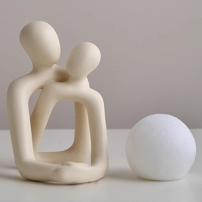 Sarılan Soyut Çift Heykeli, Sı - Abstract Sculpture Resin incelemesi ve fiyatı