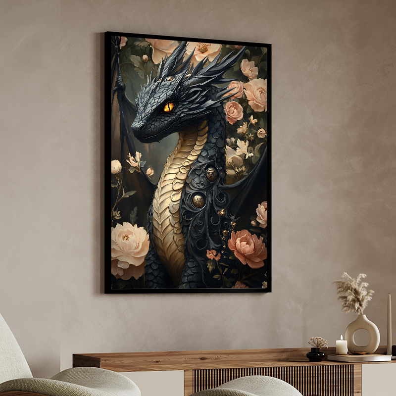 Fantezi Ejderha Kızlık Kanvas  - Home Decor Gothic incelemesi ve fiyatı