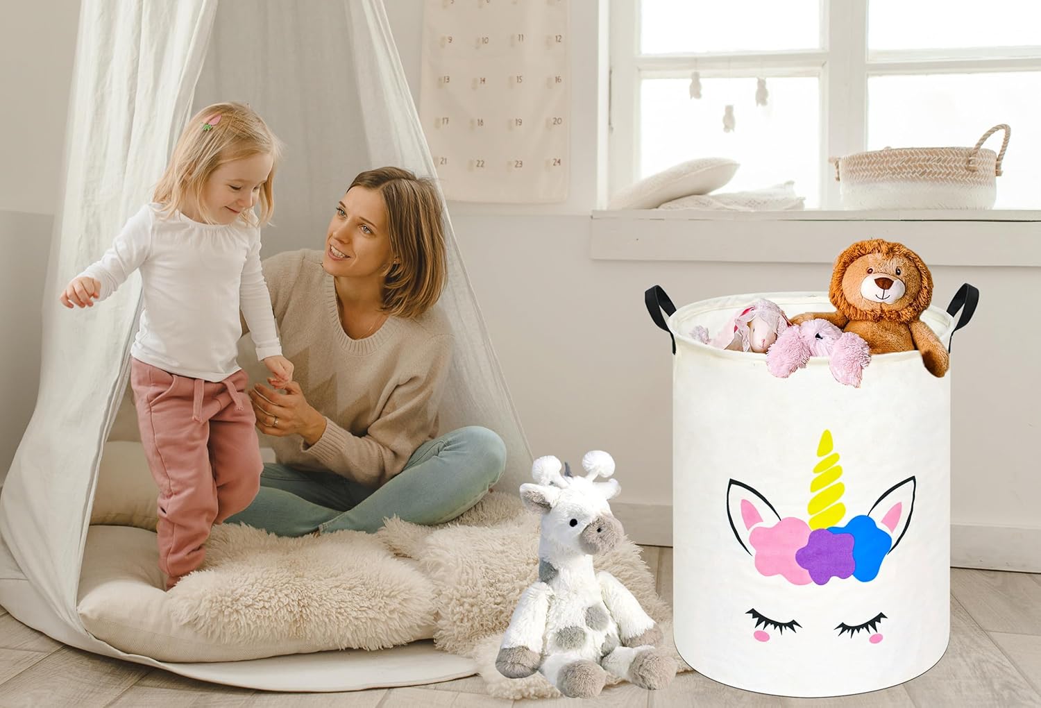 Unicorn Yuvarlak Çamaşır Sepet - Home Decor Hampers incelemesi ve fiyatı