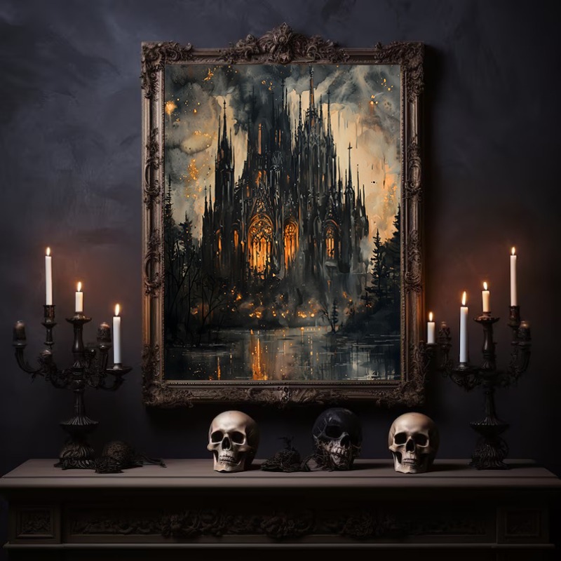 Ev Duvar Dekoru Duvar Resmi Da - Home Decor Gothic incelemesi ve fiyatı