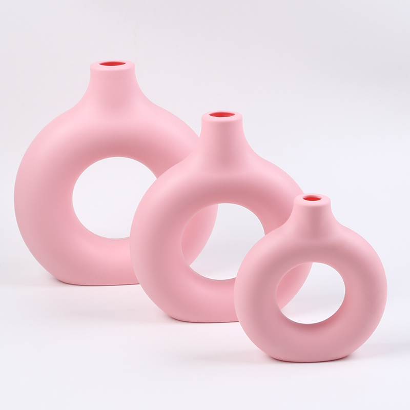 Donut Plastik Vazo Beyaz Siyah - Home Decor Aesthetic Pinterest incelemesi ve fiyatı