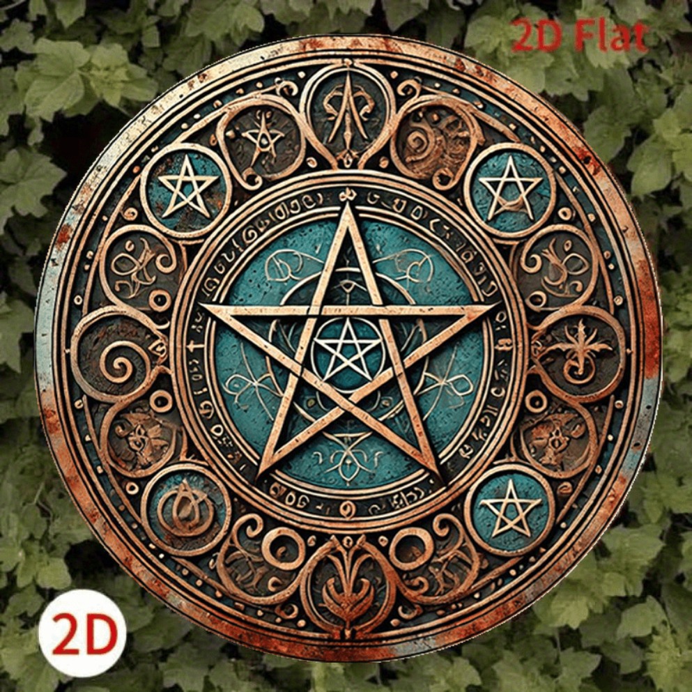 Vintage Wiccan Pentagram Metal - Home Decor Gothic incelemesi ve fiyatı