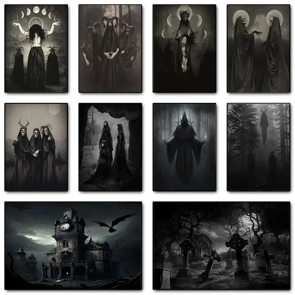 Karanlık Akademi Sanatı Siyah  - Home Decor Gothic incelemesi ve fiyatı