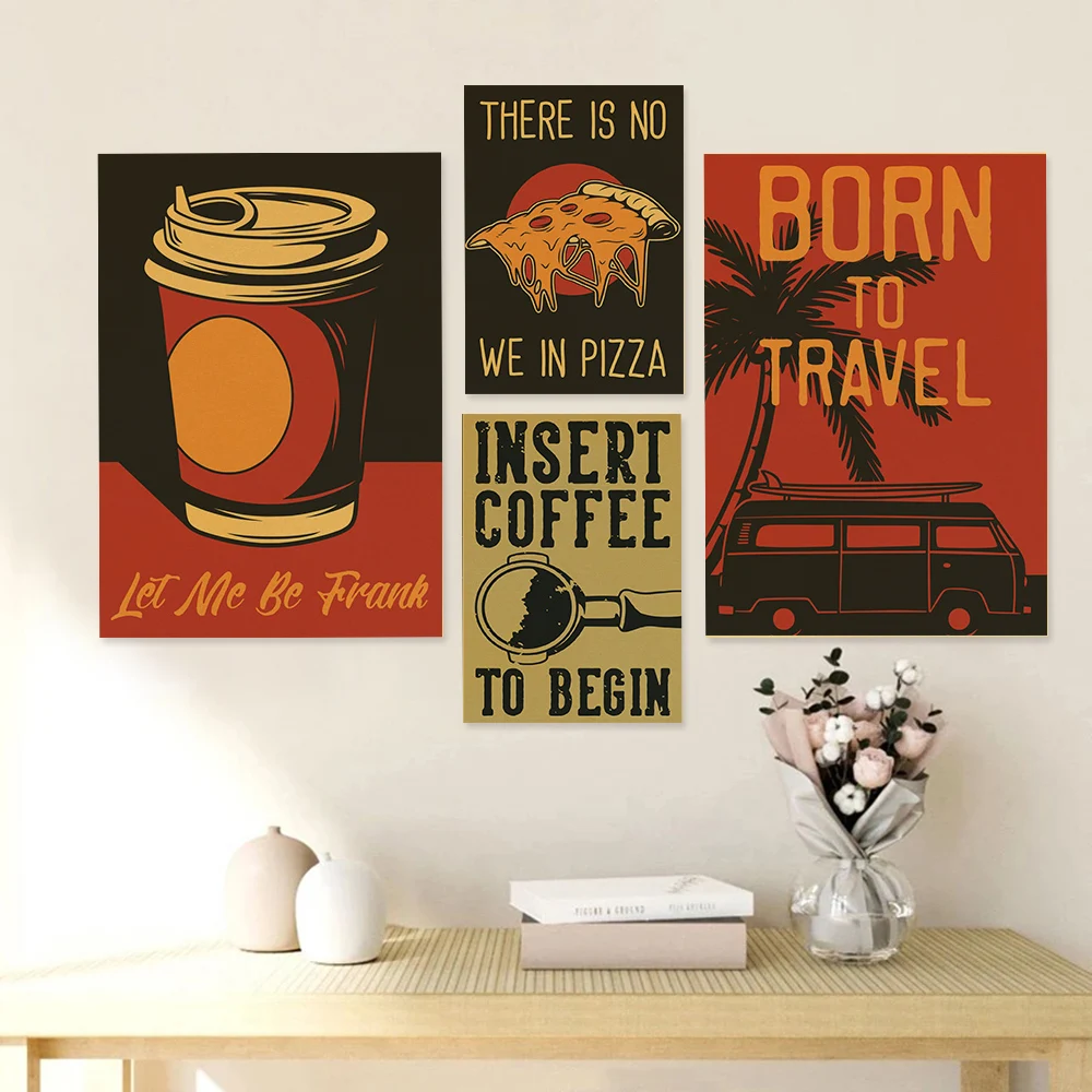 Kahve Vektör Poster Seti Retro - Home Decor Vector incelemesi ve fiyatı