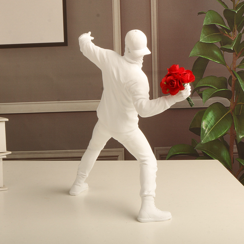 Banksy hala çiçek dekorasyonu  - Abstract Sculpture Resin incelemesi ve fiyatı